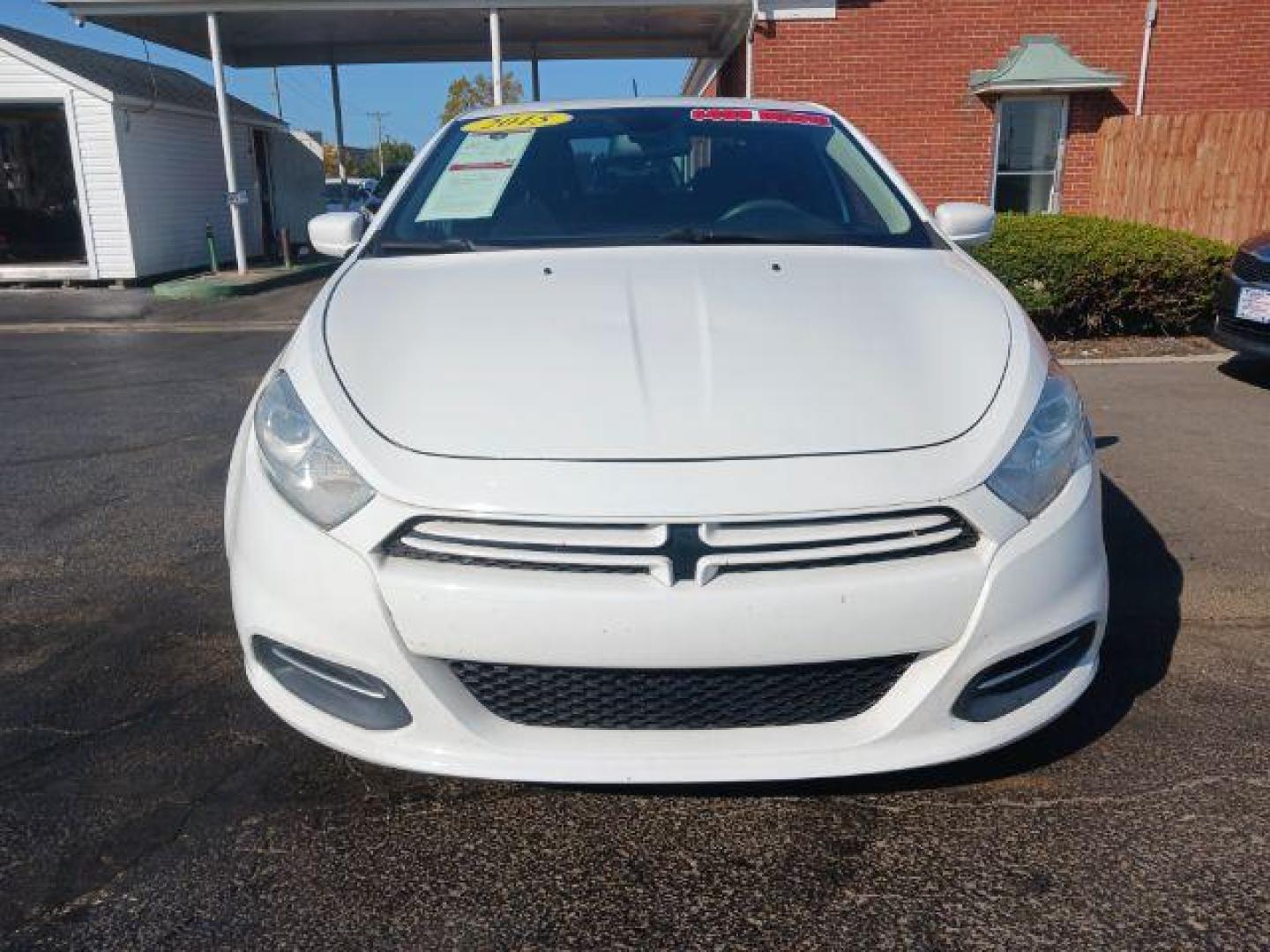 2015 Bright White Clearcoat Dodge Dart SE (1C3CDFAA8FD) with an 2.0L L4 DOHC 16V TURBO engine, located at 1865 W 2nd St., Xenia, OH, 45385, (937) 372-7777, 39.681259, -83.961945 - Photo#1