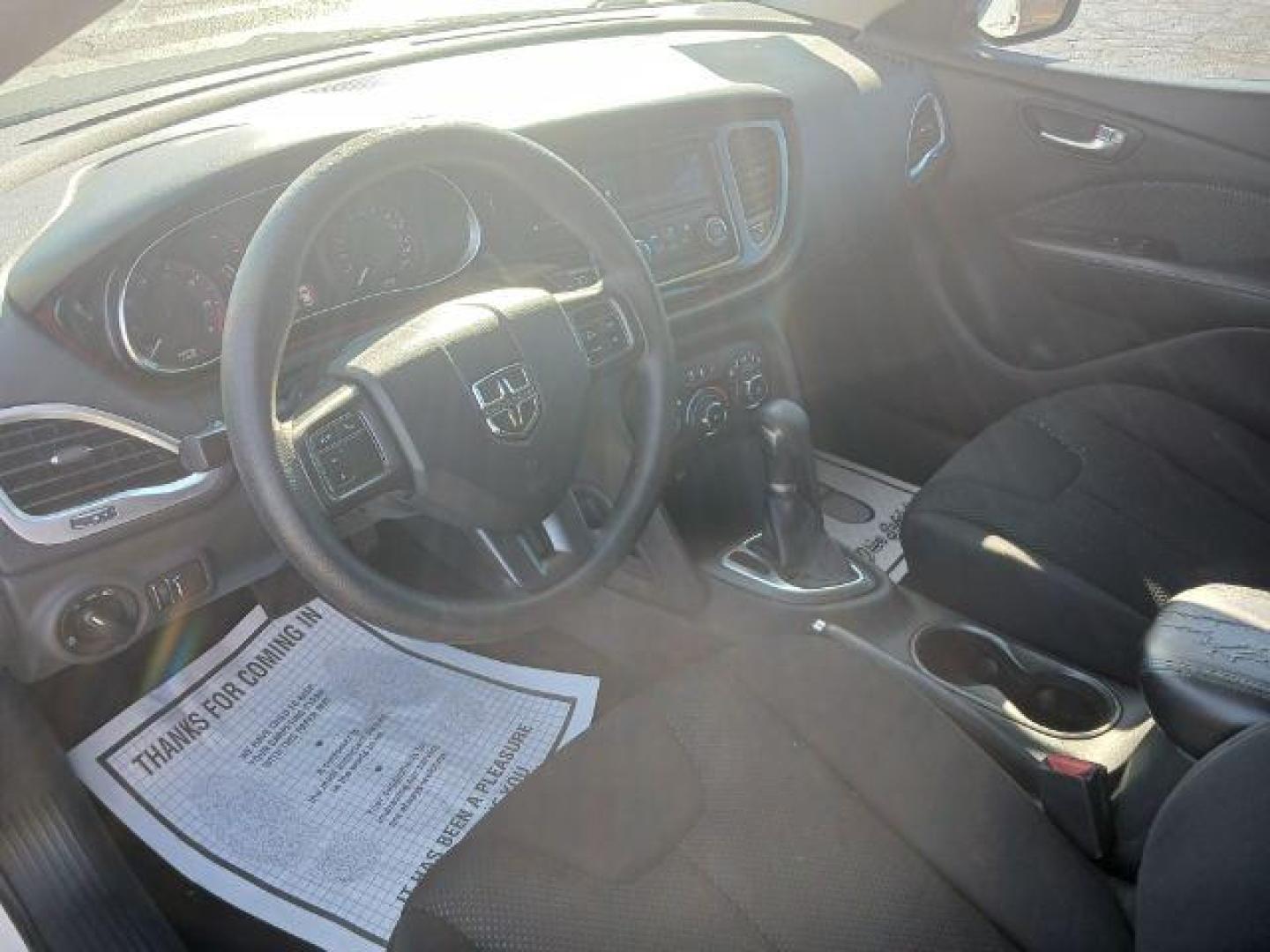 2015 Bright White Clearcoat Dodge Dart SE (1C3CDFAA8FD) with an 2.0L L4 DOHC 16V TURBO engine, located at 1865 W 2nd St., Xenia, OH, 45385, (937) 372-7777, 39.681259, -83.961945 - Photo#6