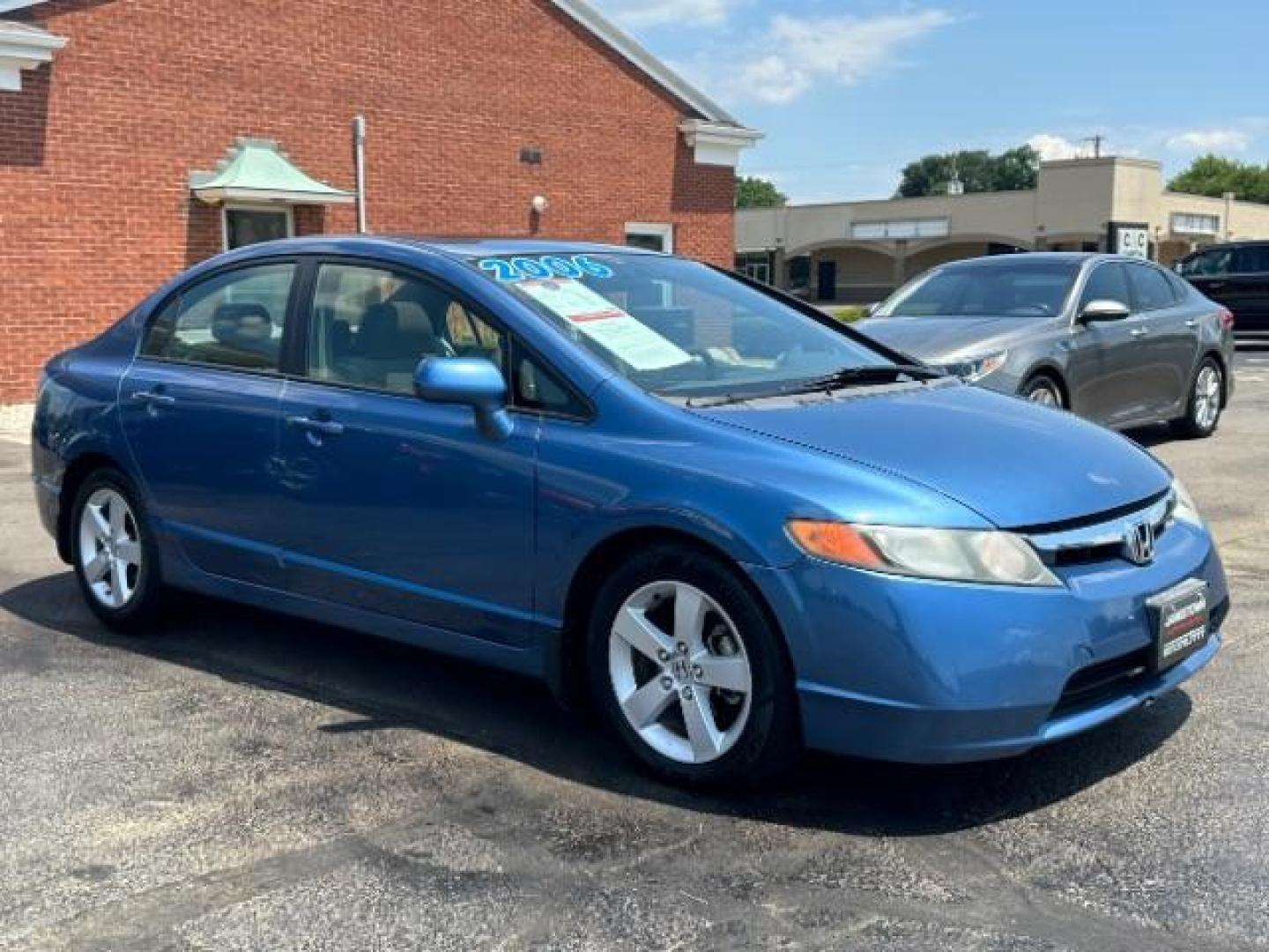 2006 Royal Blue Pearl Honda Civic EX Sedan AT (1HGFA16876L) with an 1.8L L4 SOHC 16V engine, 5-Speed Automatic transmission, located at 1865 W 2nd St., Xenia, OH, 45385, (937) 372-7777, 39.681259, -83.961945 - Photo#0