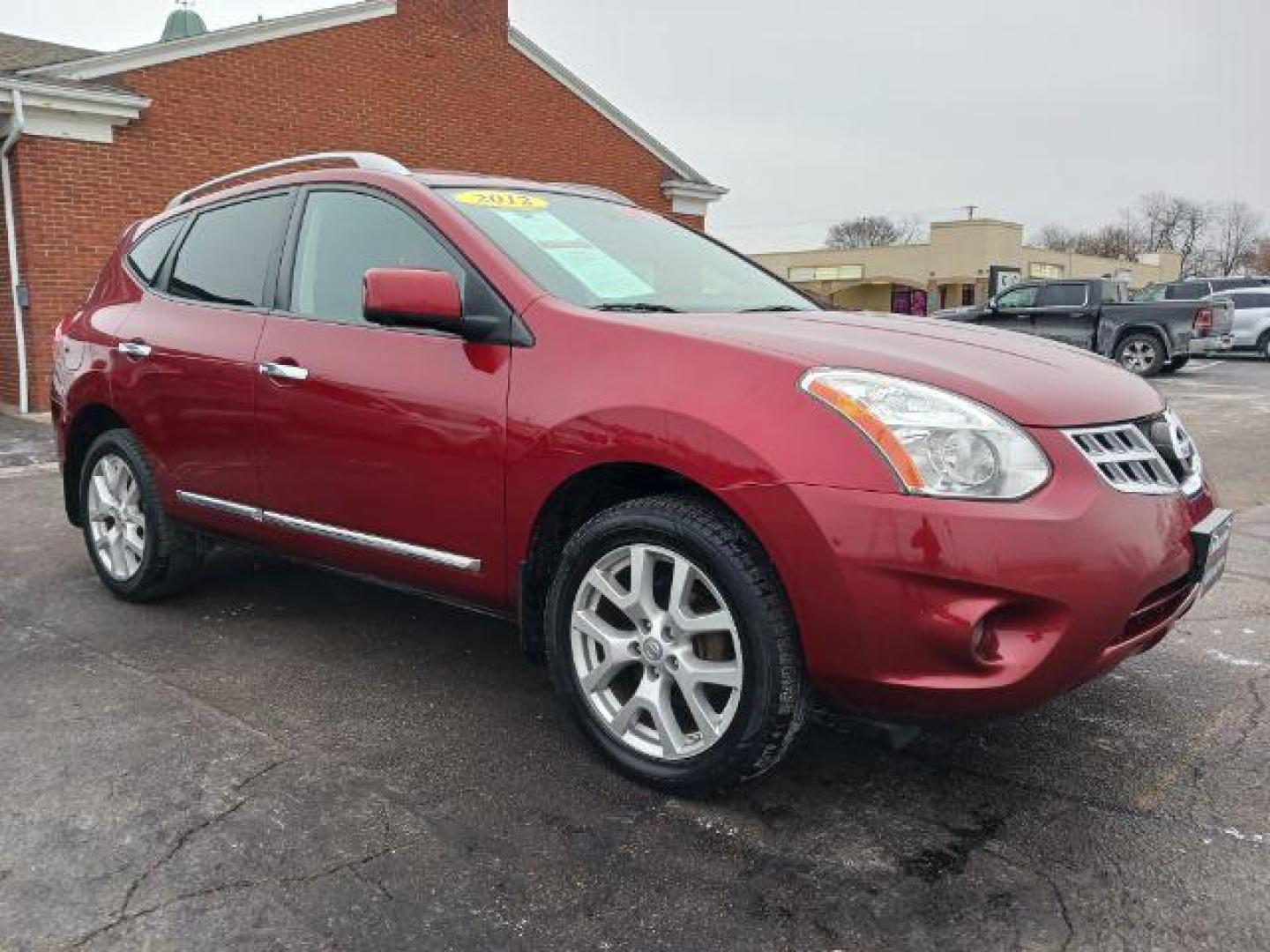 2012 Cayenne Red Pearl Nissan Rogue S AWD (JN8AS5MV8CW) with an 2.5L L4 DOHC 16V engine, Continuously Variable Transmission transmission, located at 1865 W 2nd St., Xenia, OH, 45385, (937) 372-7777, 39.681259, -83.961945 - Photo#0