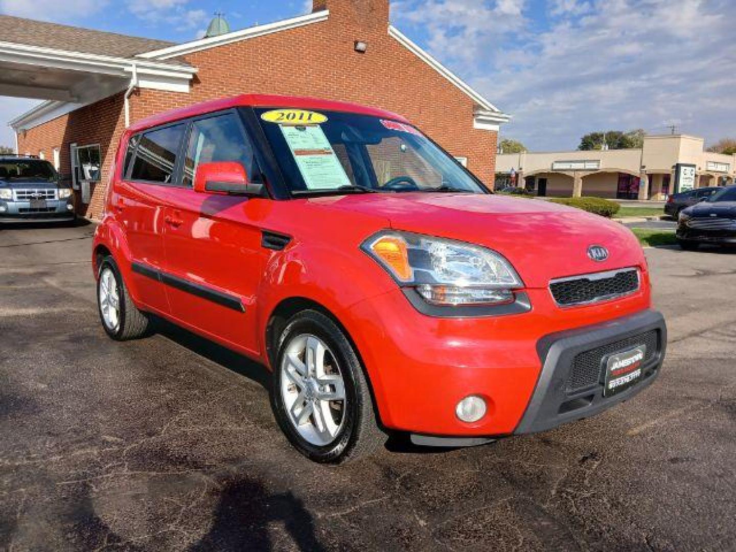 2011 Molten Kia Soul + (KNDJT2A24B7) with an 2.0L L4 DOHC 16V engine, located at 1865 W 2nd St., Xenia, OH, 45385, (937) 372-7777, 39.681259, -83.961945 - Photo#0