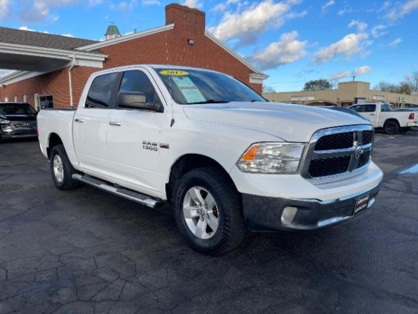 2017 Bright White Clear Coat RAM 1500 SLT Crew Cab SWB 4WD (1C6RR7LT7HS) with an 5.7L V8 OHV 16V engine, 8-Speed Automatic transmission, located at 1865 W 2nd St., Xenia, OH, 45385, (937) 372-7777, 39.681259, -83.961945 - Photo#0